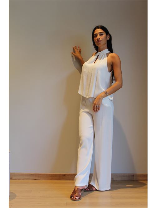 Pantalone a palazzo in viscosa DIECI MINUTI | 553863